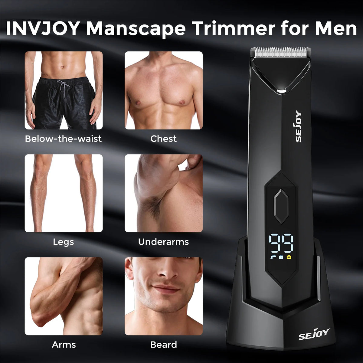 Body Hair Trimmer for Men Hair Trimmer with LED Light