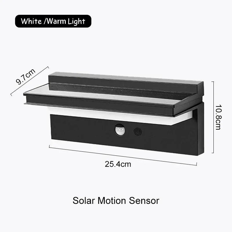 Solar Power Wall Lamp IPX5 Waterproof Garden Lights