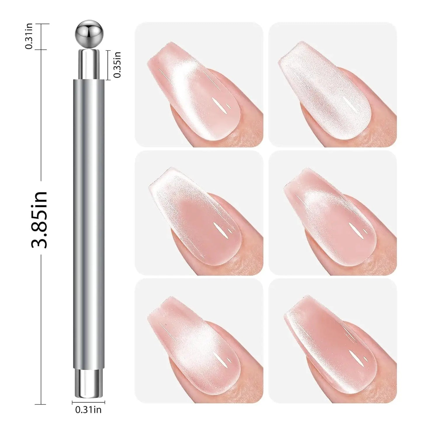 3 In 1 Dual Headed Cat Eye Nail Art Magnetic Stick
