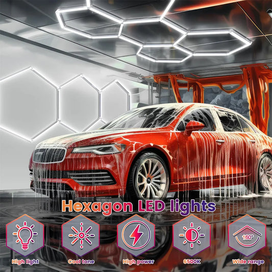 High brightness honeycomb hexagonal garage LED light