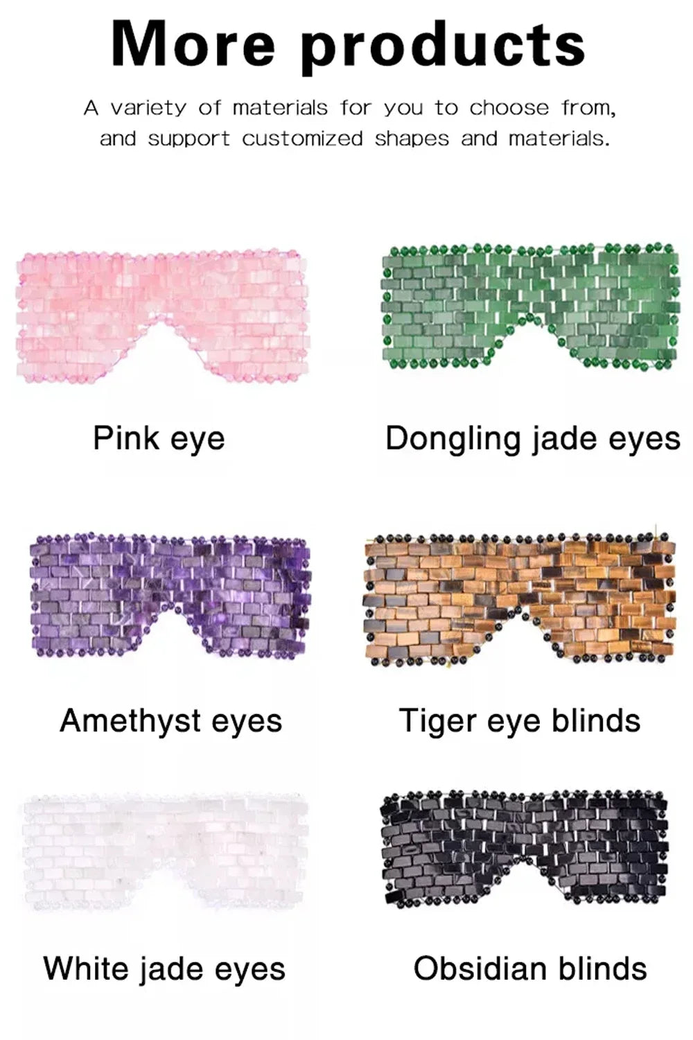 Rose Quartz Jade Eye Mask Facial Cooling Mask Massage