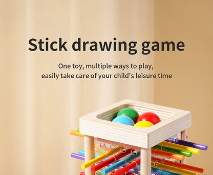 Parent child interactive wooden stick children's