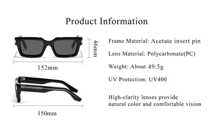 Ruiao retro black designer sunglasses vintage eyewear