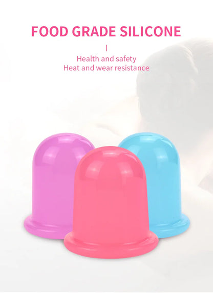 Silicone Vacuum Cupping Massage Jars Anti Cellulite