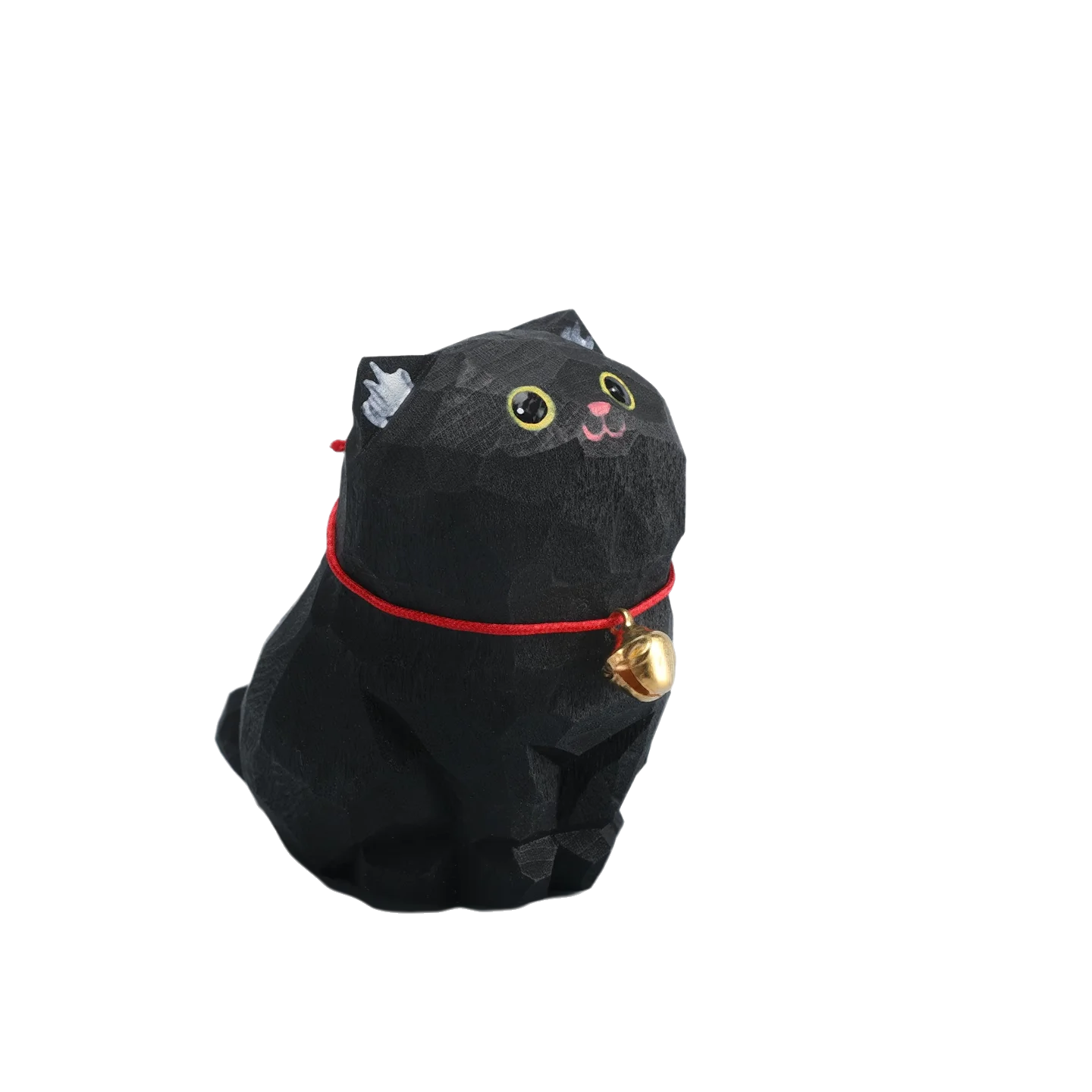 Cute Cat Animals Figurine Decorative Wooden Ornament