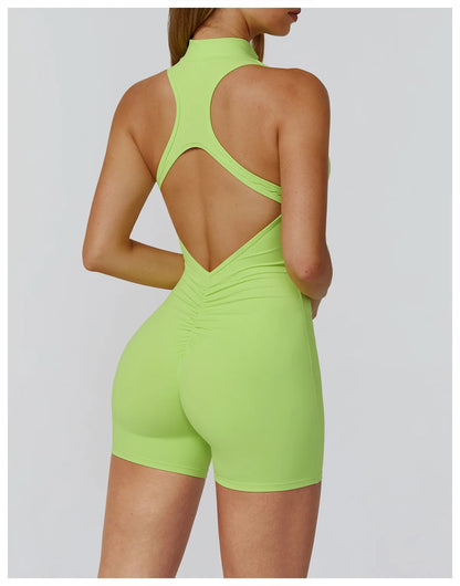 Scrunch Sports Overalls Gym Jumpsuit Women's Fitness
