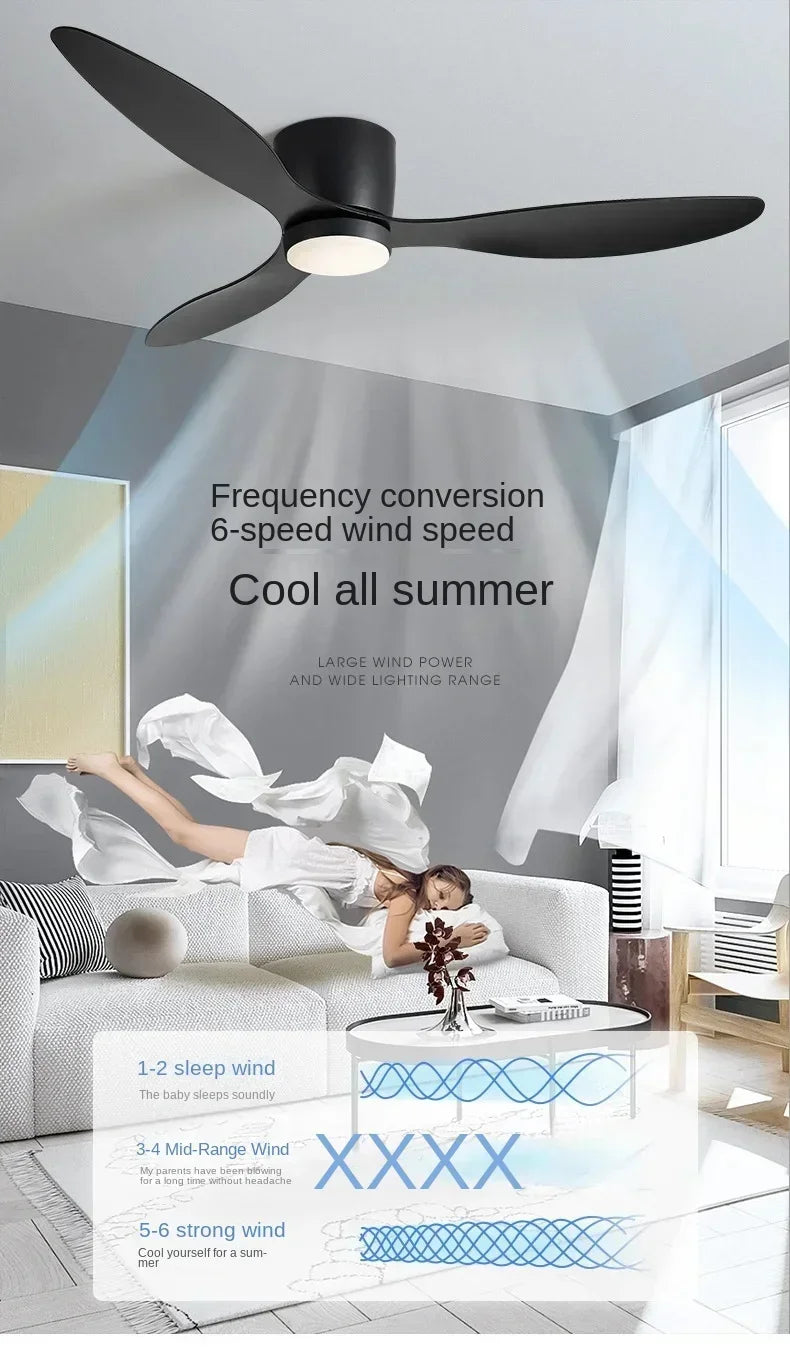 Modern LED Ceiling Fan Lights, Low Floor Decorative Lights