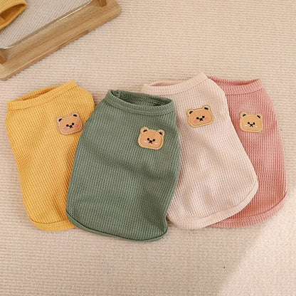 Dogs Thin Small Fashion Bear Vest Pet Clothes