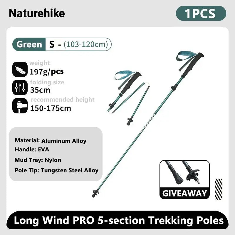 Climbing Sticks Ultralight Outdoor Folding Trekking Poles