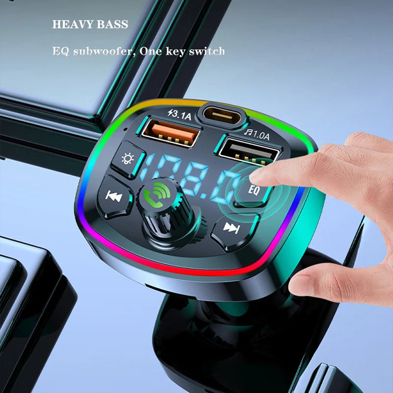 Car Bluetooth 5.0 FM Transmitter Wireless Adapter Car Accessories