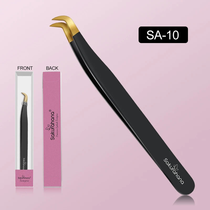 SAKURAHANA High-end Eyelash Tweezers Black Fiber Tip