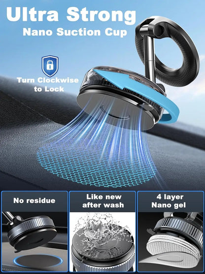 Strong Magnetic Car Phone Holder Foldable 360° Adjustable