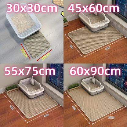 Large Cat Litter Mat Waterproof Double Layer Non Slip