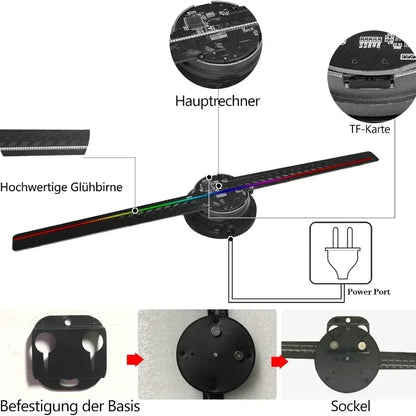 3D Hologram Fan 42CM 3D Holographic Projector