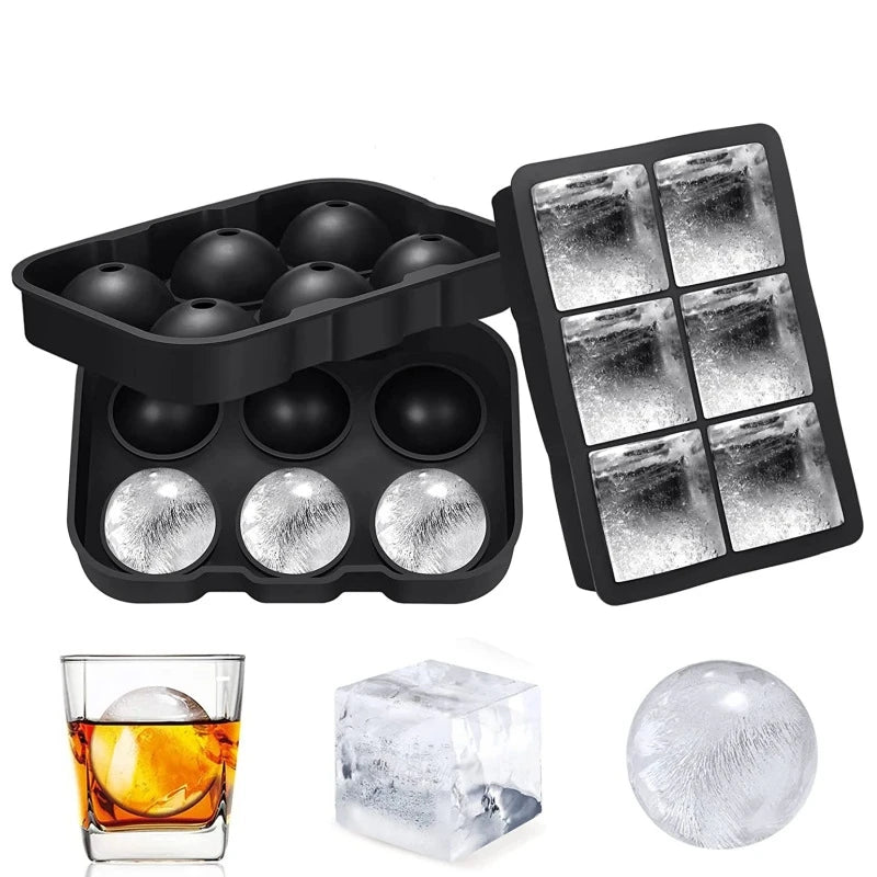 4/6/8/15Grids Silicone Ice Cube Molds Spherical Ice Molds