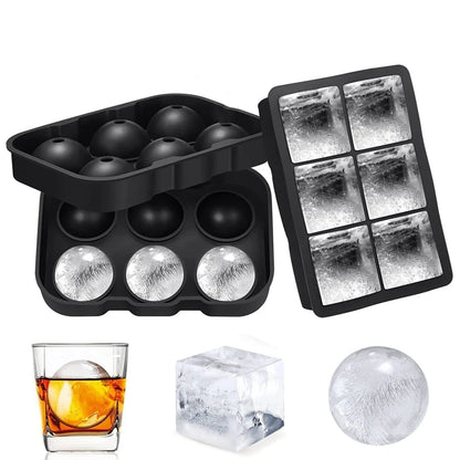4/6/8/15Grids Silicone Ice Cube Molds Spherical Ice Molds