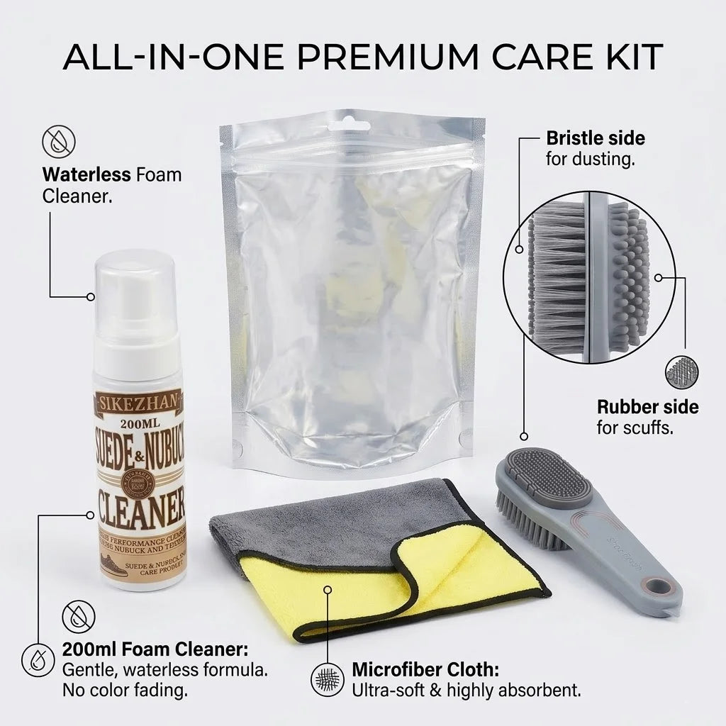 Premium Suede Nubuck Cleaning Kit Foam Shoe Cleaner
