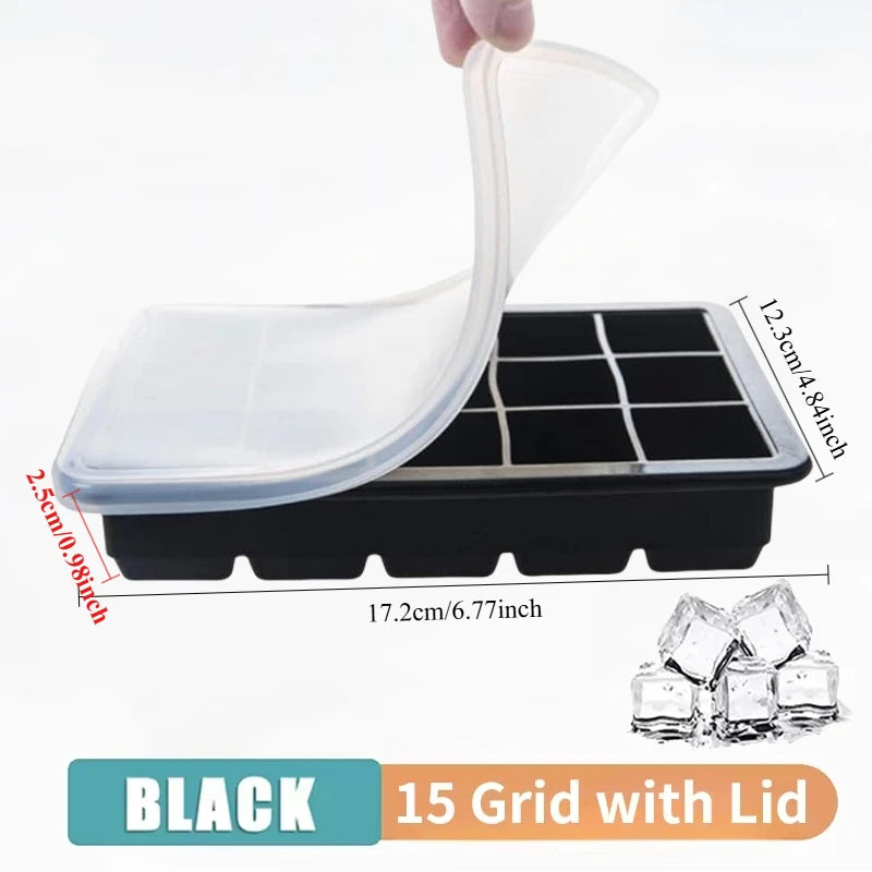 4/6/8/15Grids Silicone Ice Cube Molds Spherical Ice Molds
