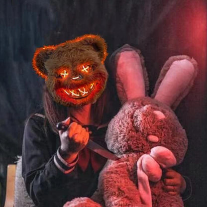 Halloween Cosplay Party Luminous LED Light Face Mask