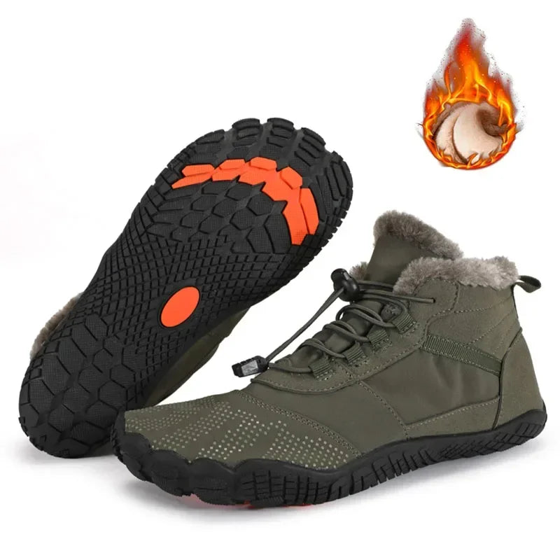 Men Plush Winter Boots Shoes Women Waterproof Snow Cotton Boots