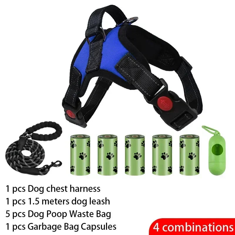 Adjustable Dog Harness Leash Set Chest Strap