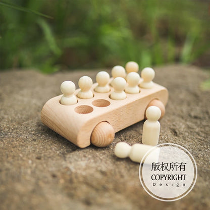 Wooden Train Birthday Toy  Montessori Toys Baby Educational Toys