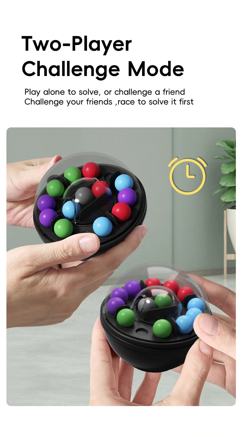 Rotating Puzzle Ball Brain Teaser Toy with Hanging Hook