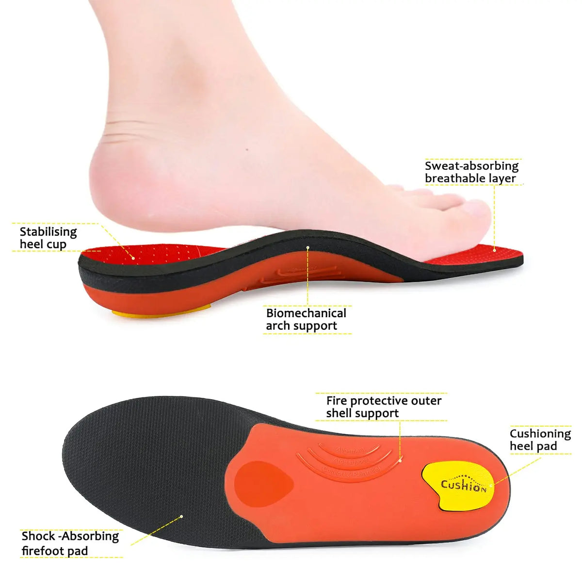 Plantar Fasciitis Orthopedic Sport Insole Arch Support Orthotic