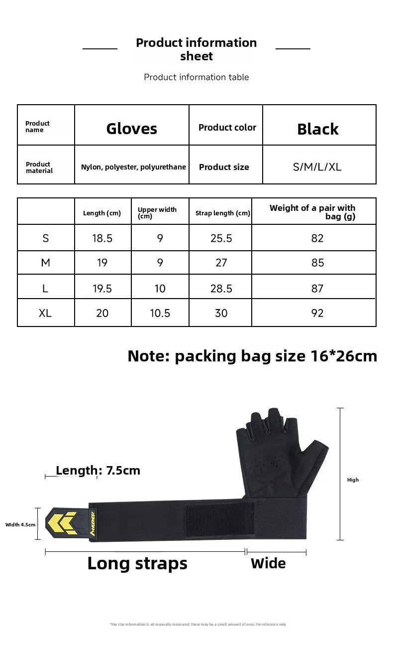 Outdoor Sport Gloves for Men Women Wrist Guard Fitness
