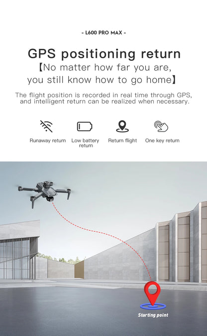 New L600 PRO MAX/PRO GPS Drone 5KM 4K Professional