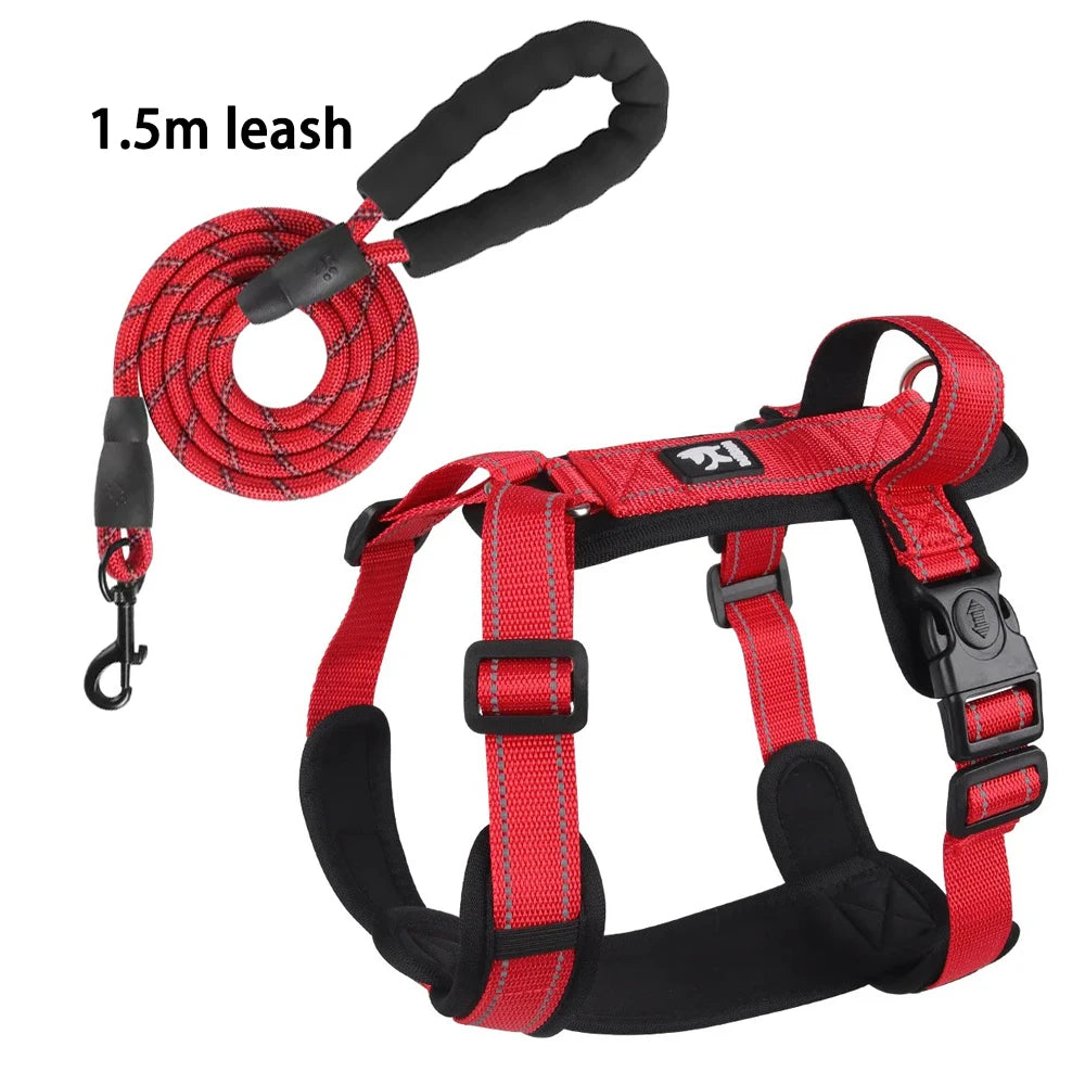 New Pet Harness Reflective With Handle Easy Control