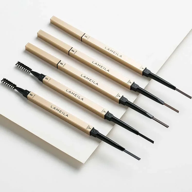 Double Head Eyebrow Pencil with Brush Waterproof Smooth