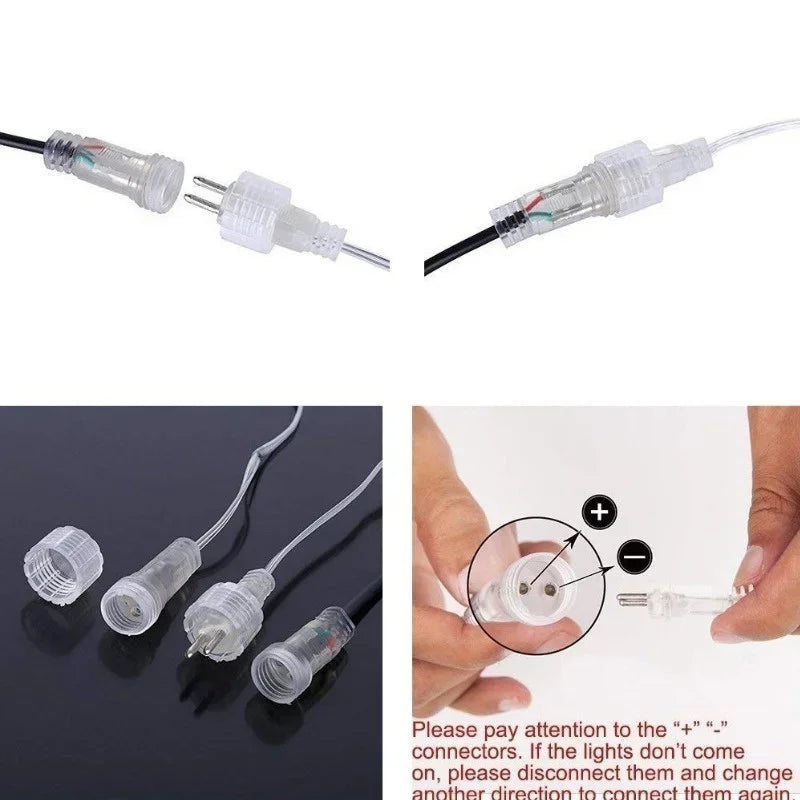 Outdoor LED Meteor Shower Lights Falling Rain Drop