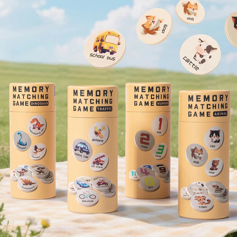 Wooden Memory Match Stick Chess Game Board