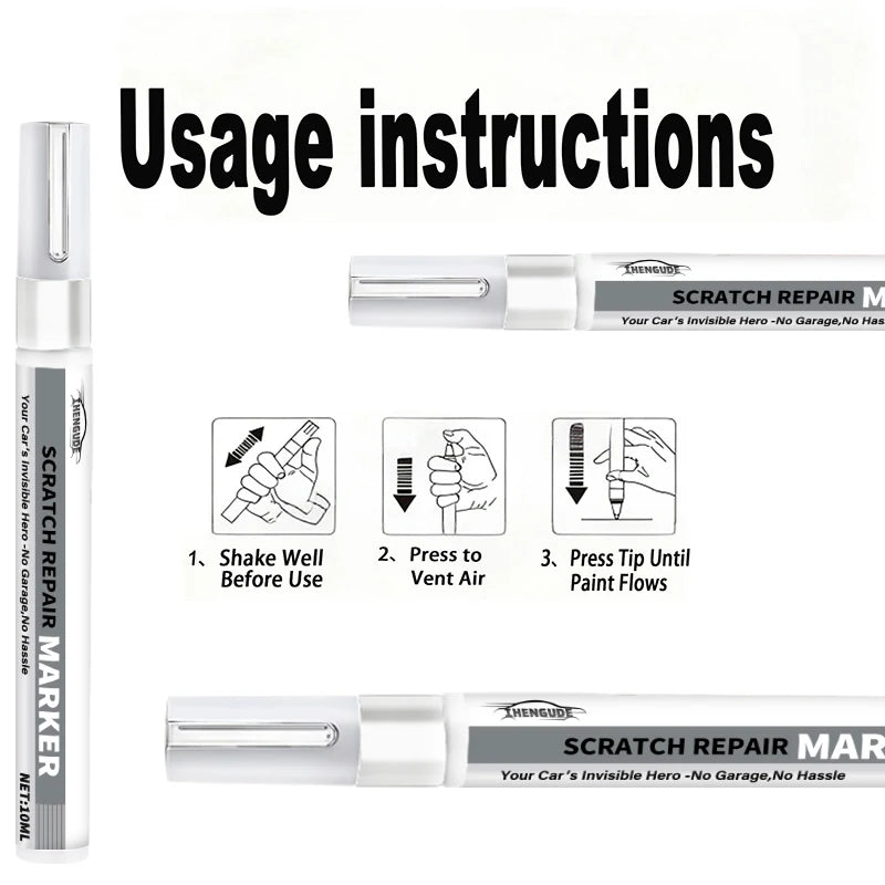 Car Scratch Repair Pen Self-Use Paint Touch-Up Pen for Cars