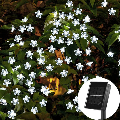 Outdoor Solar Led String Lights Cherry Flowers  Light Strings