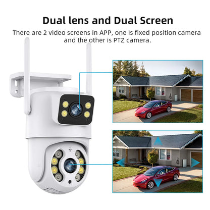 Hiseeu 4K 8MP Wifi Surveillance Camera Dual Lens