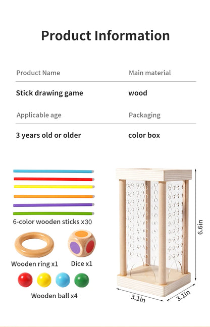 Parent child interactive wooden stick children's
