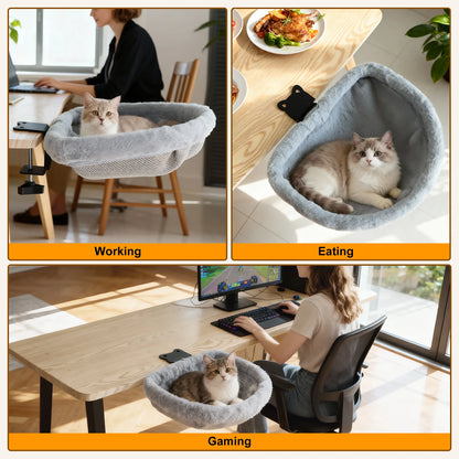 Cat Desk Bed One-Click Folding Sunken Design Space-Saving