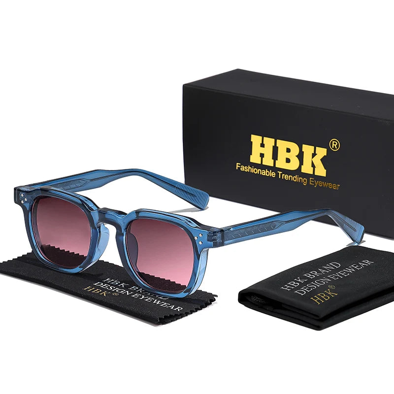 HBK New Square Retro Sunglasses Men Fashion
