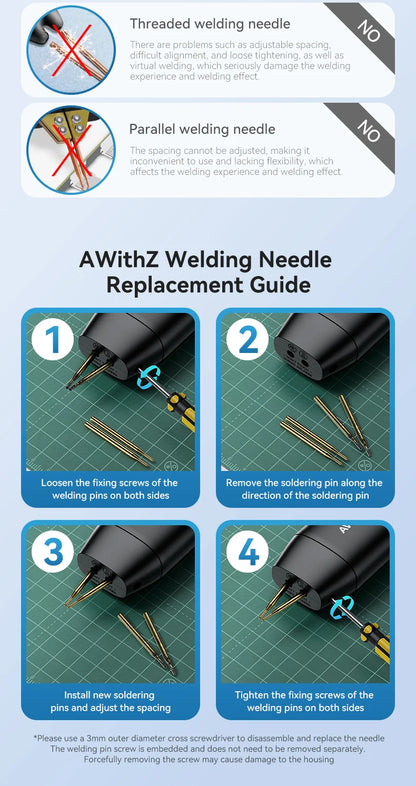 AWithZ 90 Gears Adjustable Spot Welder Portable Handheld