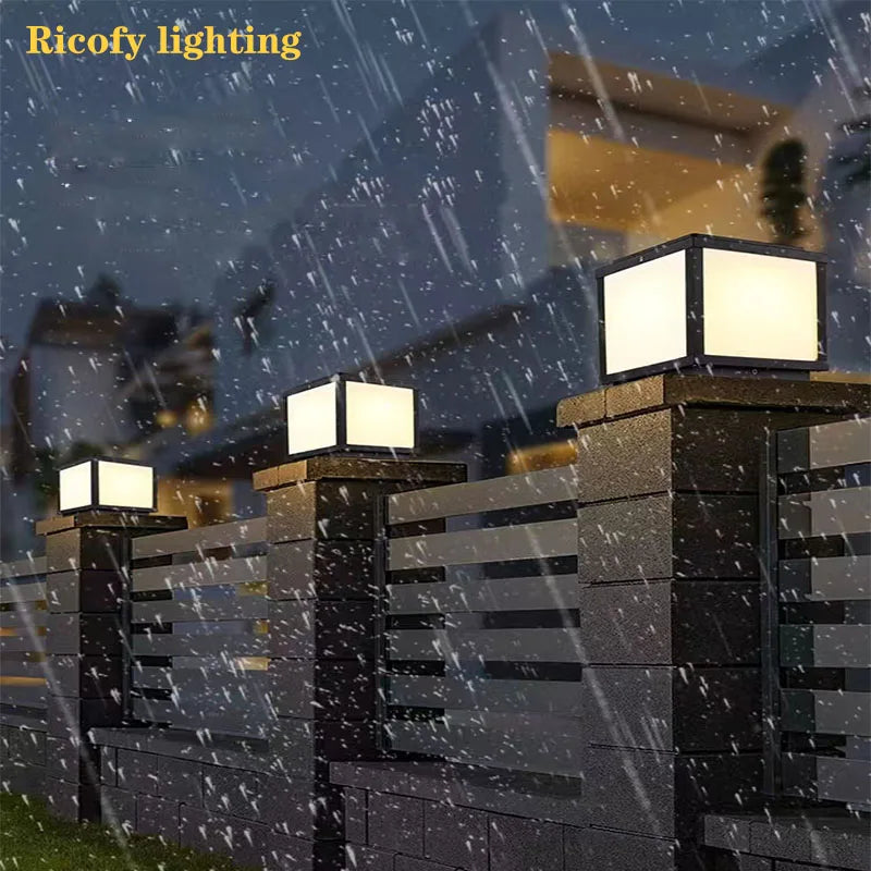 Solar Outdoor Light Waterproof Pillar Light Solar Energy Powered