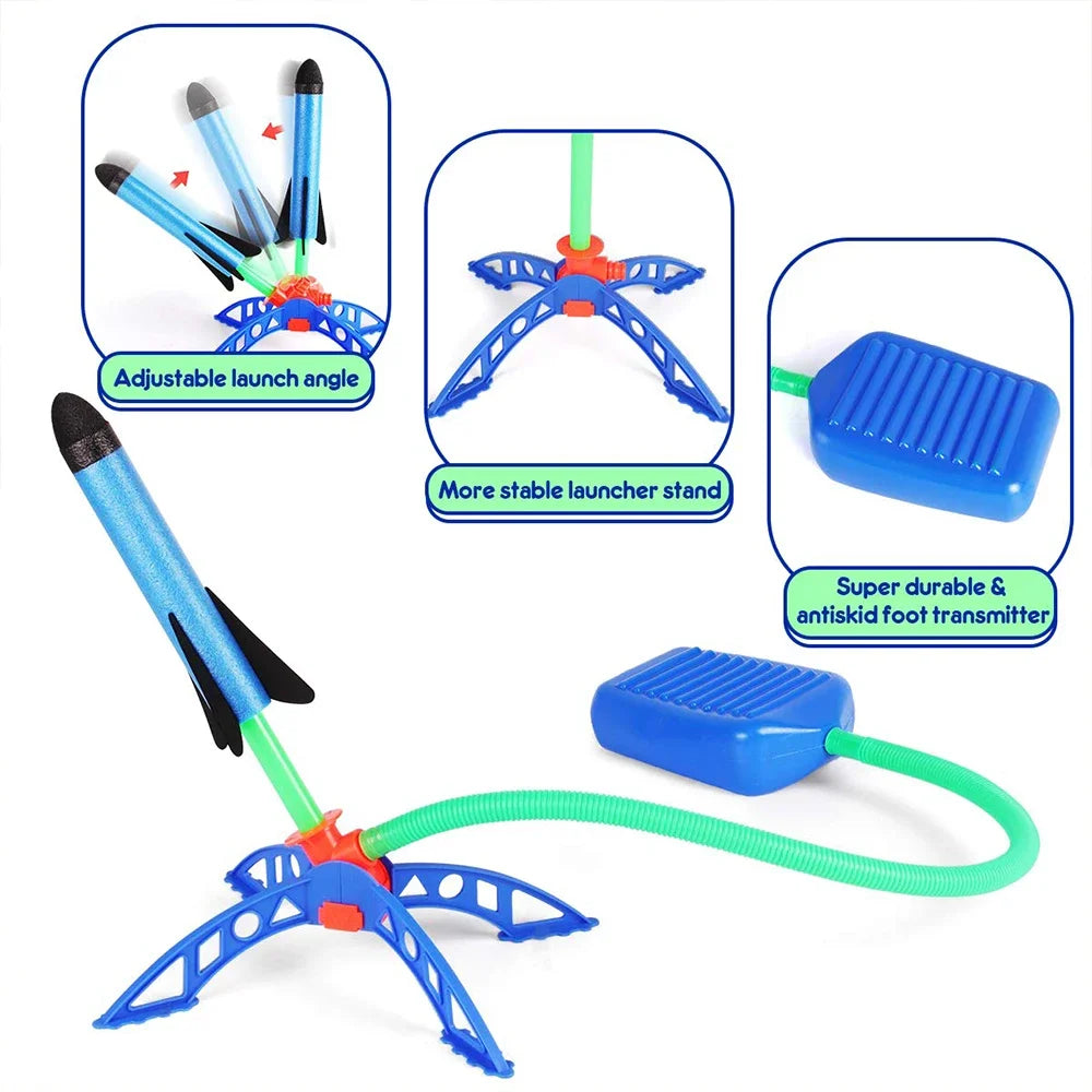 Kids Outdoor Rocket Foot Pump Outdoor Air Pressing Soaring