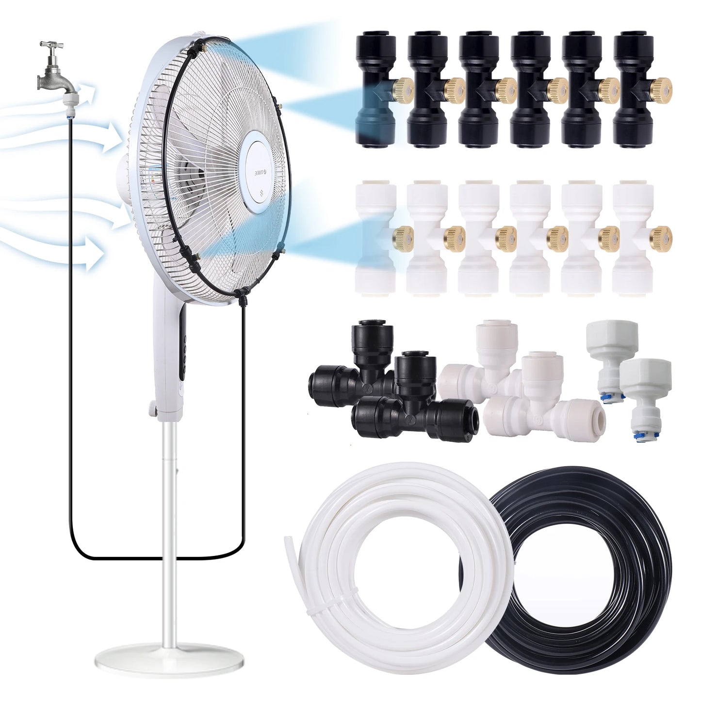 Outdoor Misting Cooling System Garden Patio