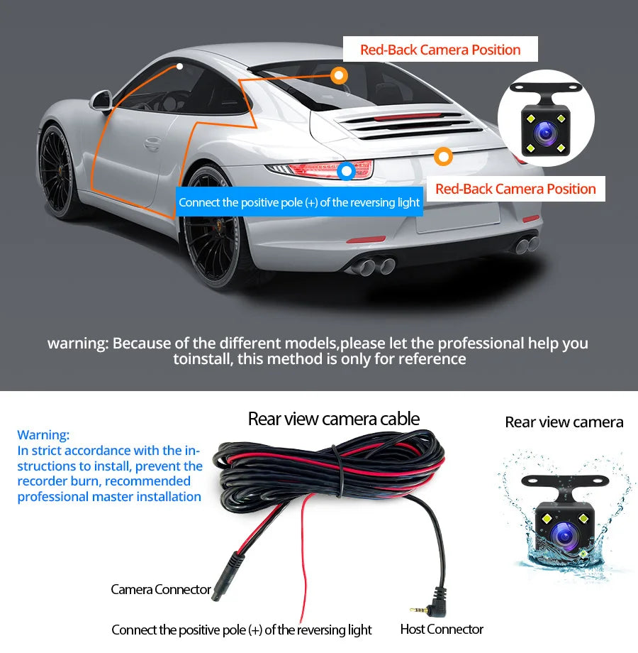 Dash Cam Touch Sensitive Dash Camera WDR G sensor