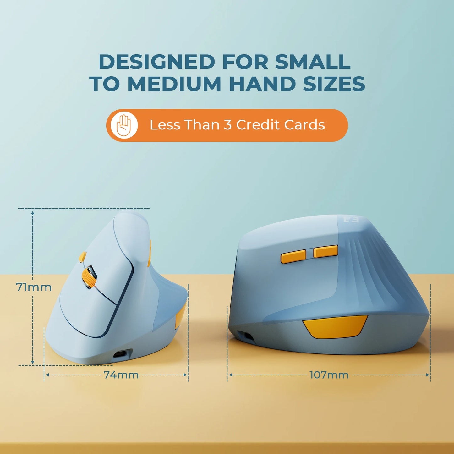 Vertical Wireless Type C Rechargeable Ergonomic Mice