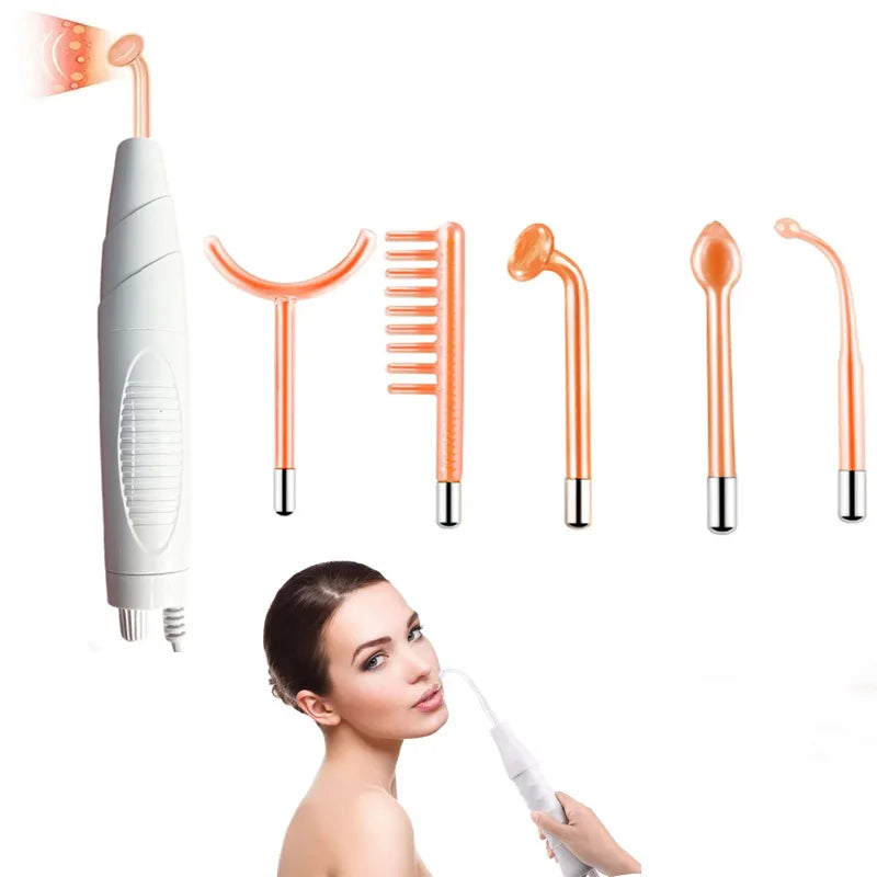 Professional  5 in 1 Darsonval Kit Facial Skin Therapy Wand
