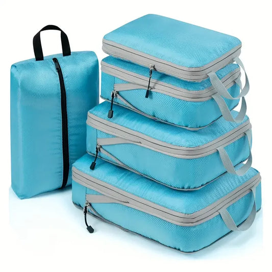 Travel Compression Packing Cubes Suitcase  Organizer Set