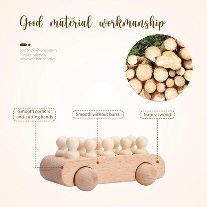 Wooden Train Birthday Toy  Montessori Toys Baby Educational Toys