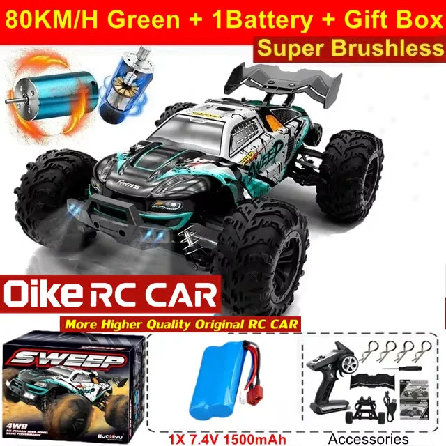 Super Brushless 50KM/H Brushed RC Car Off Road Buggy Toy